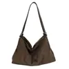Bolso de Felpa Gamuzada para Mujer 2026 Nuevo de Moda Otoño Retro Mezclilla Bolso de Hombro Único Gran Capacidad Bolso de Axila