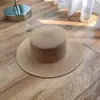 Chapéu de Palha Monocromático com Aba Pequena, Topo Reto, Cúpula Colorida, Popular no Exterior, Leve, Chapéu Francês de Praia, Chapéu Respirável com Proteção Solar