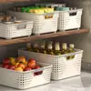 Cesta para Snacks y Artículos Varios, Cesta de Plástico para Almacenamiento Doméstico, Caja Organizadora para Gabinete de Cocina, Caja Organizadora de Ropa para Armario de Dormitorio