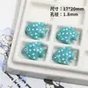 Cuentas Cerámicas con Lunares de Doble Cara con Forma de Pez y Agujero Recto Lindas para Pulsera DIY, Collar, Cadena de Teléfono, Cuentas Sueltas, Accesorios de Joyería