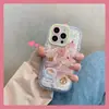 Funda de Teléfono con Pastel de Fresa Degradado para Apple 16PROMAX, iPhone 15Plus Funda Suave, 14 Estilo Fresco, 13