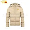 Chaqueta de Algodón Gruesa Desmontable con Capucha Nueva de Invierno para Hombre, Chaqueta Acolchada Cómoda y Cálida de Color Sólido Estampada