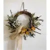 Kit de Manualidades Navideñas Estilo Rústico Americano, incluye materiales para hacer coronas, adecuado para jardines de infancia, floristerías y decoraciones de puertas interiores