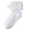 Meias Lisas para Meninas para Primavera, Outono e Verão, Meias Finas de Algodão Puro com Renda Branca, Meias de Princesa para Crianças, Meias Pretas de Dança para Meninas
