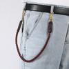 Pantalones de Tela Vaquera Ocio Artística Juventud Combinan con Todo Cadena de Cuerda de Cuero Tejida Cadena para Billetera Retro Cadena de Cintura de Locomotora para Hombres y Mujeres