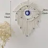 Tapeçaria Olho Turco Azul Tecida à Mão Decoração de Parede Olho do Diabo Estilo Boêmio Pendente de Parede Decoração de Casa