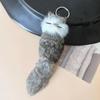 Conejo de peluche estilo coreano Llavero de zorro Colgante para bolso Libre de pelusa Adornos para mochila Pequeño regalo al por mayor