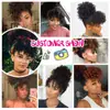Chuyu Peluca Afro Europea y Americana de Exportación Flequillo Bolsa de Cabello Oruga Esponjosa Africana Bolsa de Cabello Rizado Pequeño Talla Grande