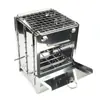 Fogata Plegable de Acero Inoxidable, Parrilla Barbacoa para Camping al Aire Libre, Estufa Portátil Calefactora a Leña con Bolsa de Almacenamiento