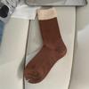 Meias de inverno femininas espessadas com forro de fleece, combinando cores, meias de caxemira, meias coreanas de pelo, fio colorido, meias de pelúcia, atacado