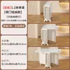 Mesa de comedor plegable para casas pequeñas, ahorra espacio, mesa de comedor ultradelgada con taburetes y sillas escamoteables, mesa de comedor rectangular móvil
