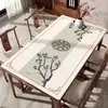 Jogo Americano, Toalha de Mesa de Centro, Jogo Americano de Mesa de Centro à Prova de Óleo e Impermeável, Jogo Americano Retangular Lavável de Estilo Chinês Novo de Luxo Leve, Toalha de Mesa de Centro