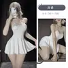 Pijama Flirty Pure Desire Sexy Charmoso Seda de Gelo Apaixonado Vestido Lingerie Tamanho Grande Ombro a Ombro Tentação Uniforme