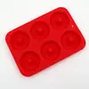 Molde para Donas con 6 Cavidades, Fácil de Desmoldar, Silicona de Grado Alimenticio, Molde Redondo Hueco para Pasteles, Herramientas de Repostería Transfronterizas