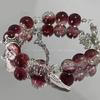 [Sonho Escarlate Torrado] Pulseira de Berloque Coroa Vermelho Escuro Pequeno vermelho escuro é branco