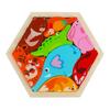 Rompecabezas de Emparejamiento Tridimensional Rompecabezas Hexagonal Rompecabezas para Niños Bloques de Construcción de Pensamiento Animal Tráfico Juguetes de Iluminación Cognitiva