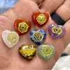 Cristal Natural Pedras Coloridas Pedra de Yoga em Forma de Coração 7 Peças, Pedras Cruas Coloridas Polidas, Popular no Wish e Amazon Vendas Transfronteiriças
