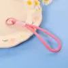 Pin Frijol Tejido a Mano Corto Lanyard para Llaves Llavero de Muñeca Simple Colgante de Bolsa de Color Material Accesorios