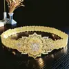 Decoración de Vestido de Novia Europeo y de Oriente Medio Transfronteriza Cinturón Metálico con Incrustaciones de Pedrería para Cintura de Boda de Mujer