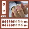 Unhas Postiças Especiais Estampa de Leopardo Nail Art Removível Estilo Francês Unha Postiça Unha Postiça Unha Postiça Patch de Unha Doce Cool Spice Girl Unha Postiça