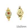 Nuevo Colgante de Cristal Imitación Jade de Aleación Estilo Chino, Hebilla de Paz Calabaza Pulsera DIY Materiales y Accesorios de Cuentas Fábrica Venta al por Mayor