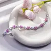 Pulsera Redonda Calada de Moda Europea y Americana Transfronteriza Chapada en Oro Incrustada con Circonita Joyería de Mano Moda Femenina Versátil Colorida Lujo Ligero