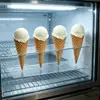Soporte acrílico para conos de helado, portaconos transparente en forma de Z, soporte de exhibición para decoración de mesa de postres