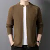 Suéter com zíper transfronteiriço outono e inverno gola alta meia malha masculina suéter casual top do dia a dia jaqueta versátil