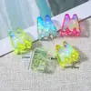 Cuentas de Acrílico Transparente con Chapado de Color de 6 mm con Agujero Grande Letras Inglesas Cuentas Sueltas para Accesorios de Joyería DIY Pulsera Collar