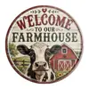 Navidad Retro Redondo Lata Placa de Aluminio Señal Bar Granja Animales Campo Fuente de Comercio Exterior Pintura Decorativa