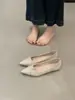 Primer Encuentro: 2026 Nuevos Zapatos de Plataforma para Mujer con Punta Fina en Color Rosa Nude para Primavera/Verano con Moño, Suave Estilo Francés