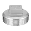 Tapón externo roscado de acero inoxidable 304/316L, tapón de cuatro esquinas, tapón ciego, tapa externa roscada para fontanería, conector, tapón de extremo, 1/2 pulgada