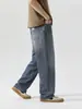 Ropa de Hombre Fengshe / Nuevo 2026 Jeans Frescos de Tencel para Hombre, Holgados de Pierna Ancha, Estilo Americano Vintage, Gran Caída