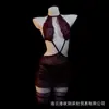 Vestido bodycon de renda profundamente sexy, uniforme qqny de puro desejo, camisola tentadora e flirtadora para busto pequeno, conjunto sem remoção para mulheres