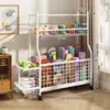 Estantería Móvil para Equipos de Fitness en Casa, Estantería para Guardar Equipos de Estudio de Yoga, Estantería de Almacenamiento Multifuncional