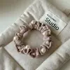 Diademas de Perlas de Alta Gama Estilo Coreano y Japonés, Bandas Elásticas Elegantes Simples y Versátiles para Coletas