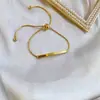 Pulsera de acero de titanio para tirar del codo estilo coreano moda ins letra dorada pulsera de moda de verano todo partido temperamento