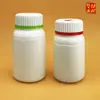 Anuncios Botella Hoja Tabletas de Calcio Coloridas Tabletas Masticables Botella Blanca de Salud Empaque de Medicamentos Botella de Plástico HDPE Botella de Medicamento Lista para Usar