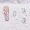 Celebridade da Internet Arte de Unhas Joias Série Bambu Antigo Liga de Alumínio Dourado e Prateado Estilo Chinês Acessórios para Unhas