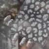 Adesivos de Unha com Glitter DIY Estilo Exquisito Adesivos de Unha Renda Branca Retrô Adesivos de Unha Estilos Mistos Unhas Usáveis