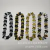 Diretamente do fabricante: 24 pares de guirlandas florais havaianas douradas, prateadas e pretas para eventos de Halloween, festas e reuniões