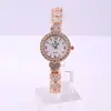 Relógio Pulseira Feminino Cravejado de Diamantes, Relógio Feminino de Venda Quente no Comércio Exterior Transfronteiriço, Venda Direta da Fábrica e Atacado de Relógio de Pulso