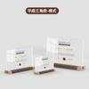 Porta Menú de Acrílico con Base de Madera para Café Vino Exhibición de Precios Marca Tarjeta A4 A6 Madera Sólida Mesa Marca Personalización