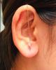 Brincos de Tarraxa Minimalistas com Detalhes em Diamante, Design de Folha Relâmpago, Brincos Helix para Mulheres, Design de Linha