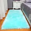 Tapete de Pelo Sintético Lã para Sala de Estar e Quarto, Tapete Espesso Longo de Pelúcia para Mesa de Centro Sofá, Tapete Decorativo para Chão de Casa, Tapete para Bay Window