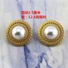 Estilo europeu e americano retro Palace elegante simples Matte Metal Pearl 925 prata agulha barroco brincos brincos para as mulheres