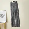 Pantalones Casuales de Pierna Ancha para Mujer, Talla Grande, Verano 2023, Imitación de Algodón y Seda, Largo al Tobillo, Sueltos, para Exteriores, Hogar, para Mamá