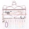 Venta al por mayor en stock de hierro montado en la pared soporte para aretes soporte para aretes gancho soporte para collares soporte para pulseras Exhibidor para tienda a cuadros
