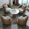 Mesa y Sillas de Negociación, Recepción de Oficina de Ventas, Sofá Individual de Ocio, Centro Comercial, Salón de Belleza, Hotel, Mesa de Café de Pizarra