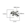 Colgante de Plata de Ley S925 Sólida de Plata Lisa con Lazo Material para Cuerda de Cuentas DIY Accesorios de Joyería para Mujer